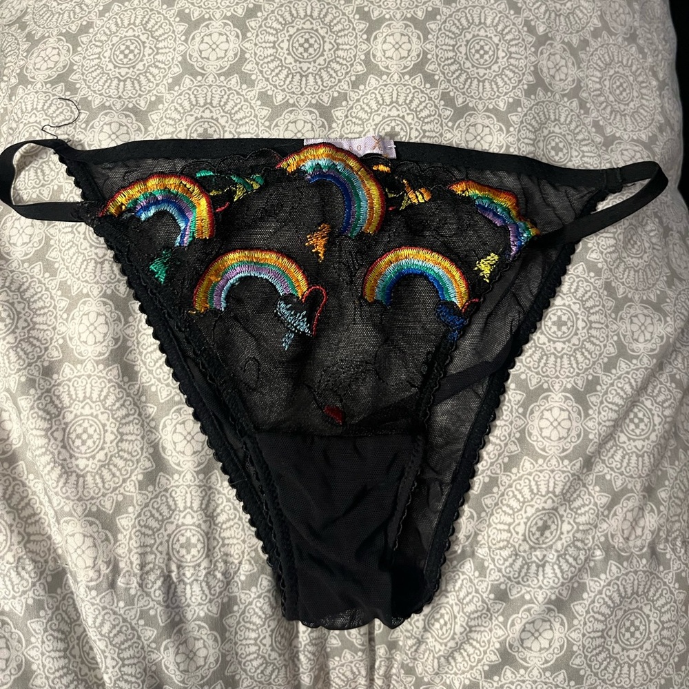Savage x Fenty by Rihanna Savage x Pride Embroidered String Bikini panties